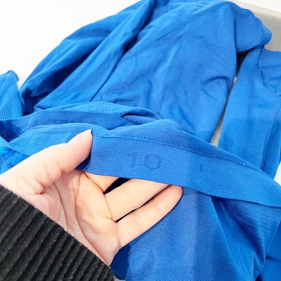 Lululemon Long Sleeve Swiftly Tech Tee Shirt Top Blue 10 - Picture 3 of 4
